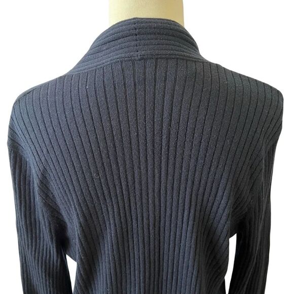 J McLaughlin Addilyn Women's Navy Open-Front Cardigan S navy blue ribbed light - Picture 6 of 12